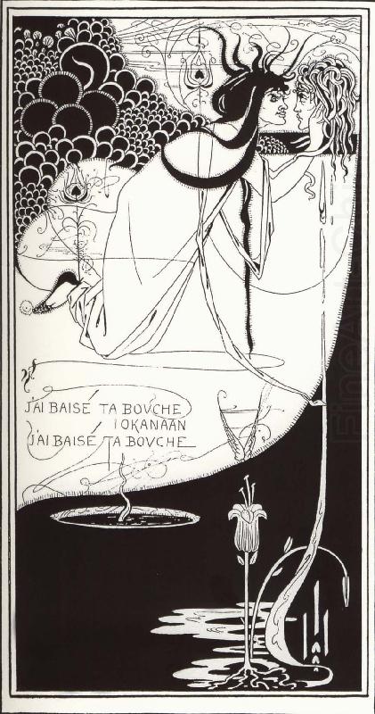 Aubrey Beardsley I have kissed your mouth lokanaan china oil painting image